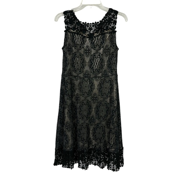 Mystree Dresses & Skirts - Mystree Women’s Evening/Career Dress Sz Medium Black With Tan Lining Sleeveless